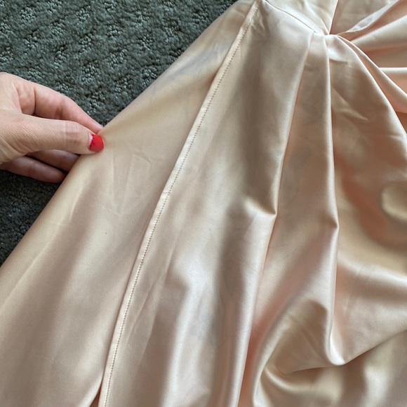 House Of CB, 'Coco' Beige Satin Drape Back Dress, Size S - Picture 9 of 15